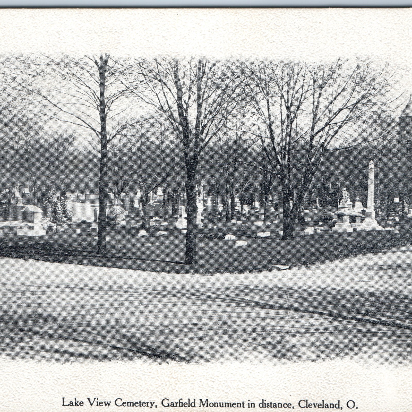 c1900s Cleveland, OH Lake View Cemetery Garfield Monument Postcard