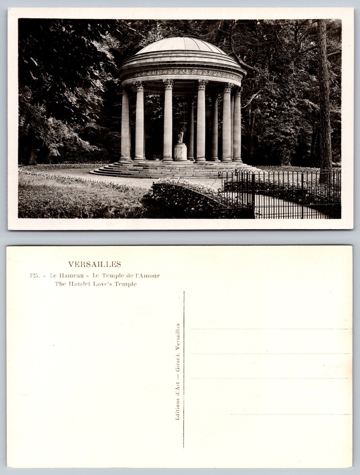Versailles France Hameau Amour Temple Postcard