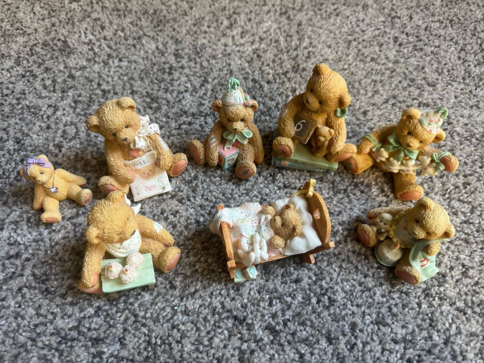 Lot of 8 Cherished Teddies Figurines 1992 Priscilla Hillman Hamilton Gifts