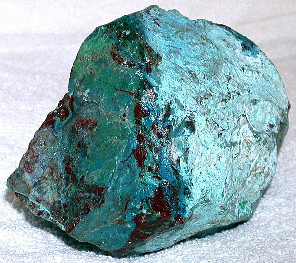 1964 Gram 4 Pound 5 Oz Quantum Quattro Chrysocolla Turquoise Cuprite Cab Rough 