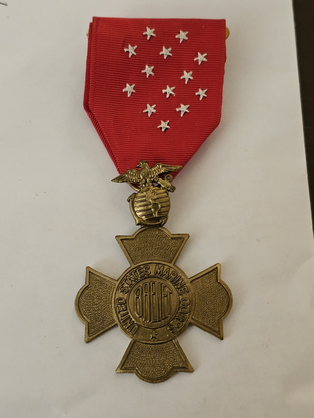 1950s 1960s USMC Marine Brevet Medal Slot Brooch L@@K