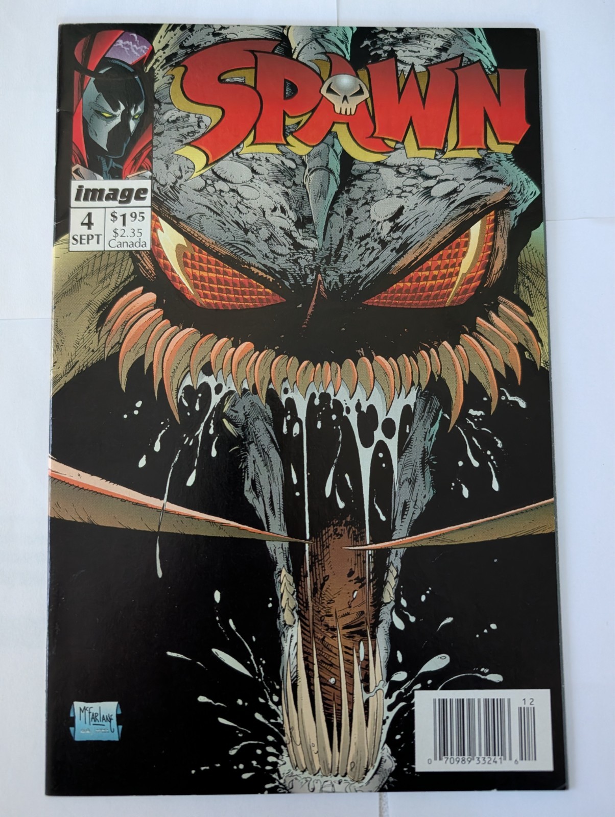 Spawn #4 1992 Image Newsstand Todd McFarlane Early Spawn VF-