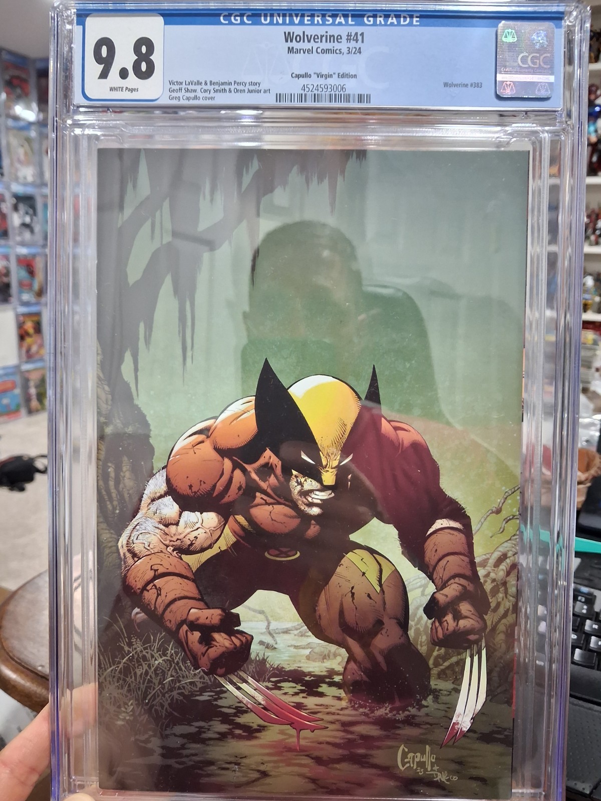 Wolverine #41 Capullo Virgin Variant Cgc 9.8