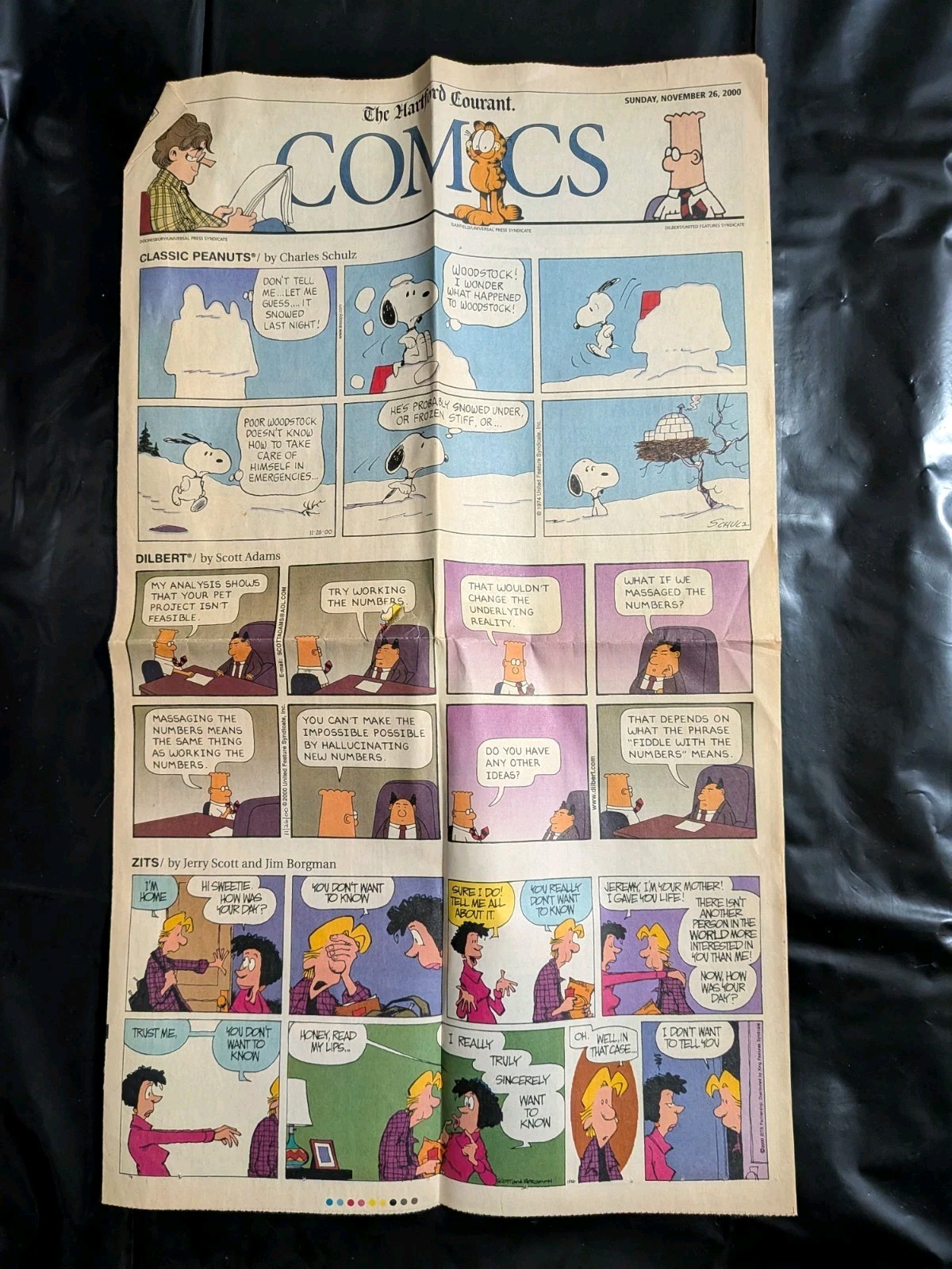 The Hartford Courant Sunday November 26th, 2000 Comics Newspaper 