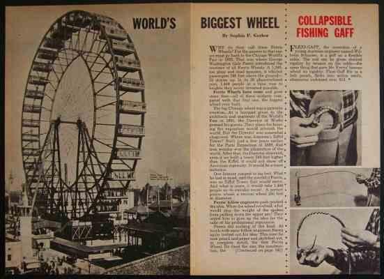 FERRIS WHEEL 1893 Columbian Expo CHICAGO 1959 pictorial