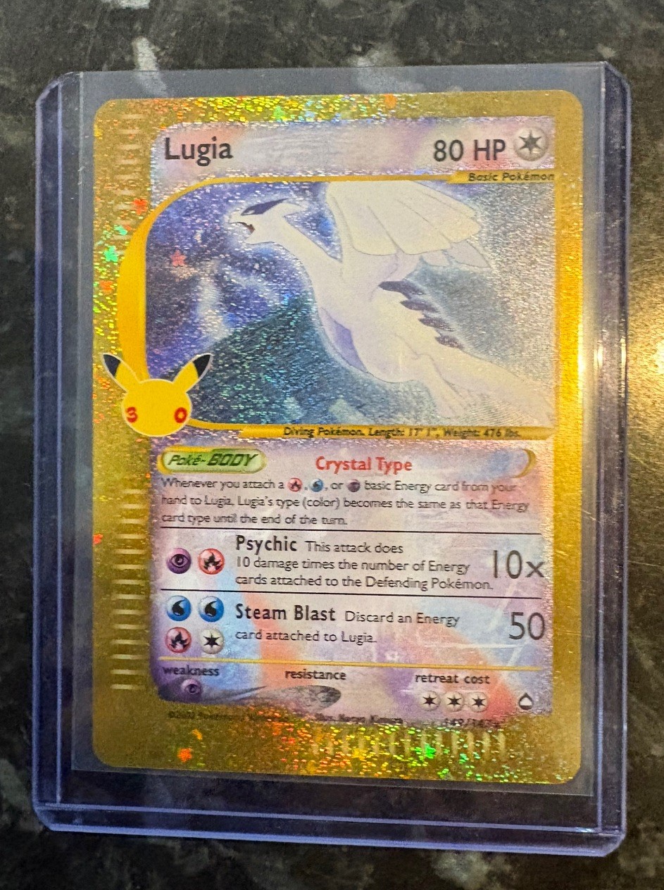 Lugia ex 149/147 30th Anniversary Hyper Rare Gold Pokémon TCG NM
