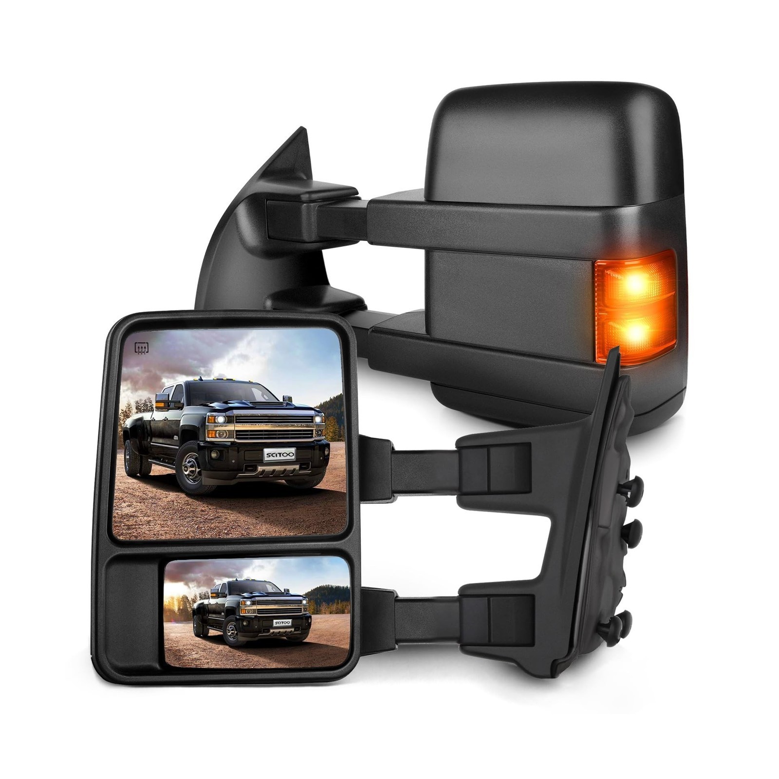 Power Tow Mirrors Pair, Fit For Ford F250 F350 F450 F550 1999-2007 Power Tow Mirrors Pair, Fit For Ford F250 F350 F450 F550 1999-2007