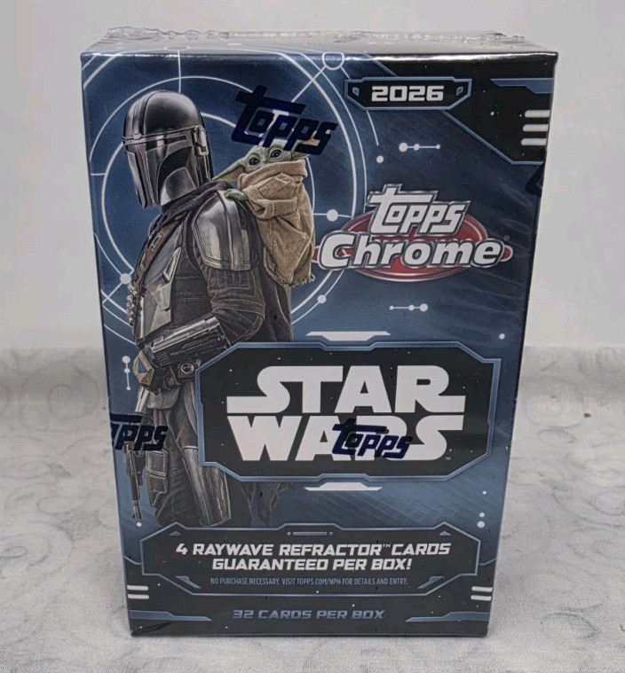 2026 Topps Chrome Star Wars Blaster / Value Box ~ 8 Packs - New / Box Wear