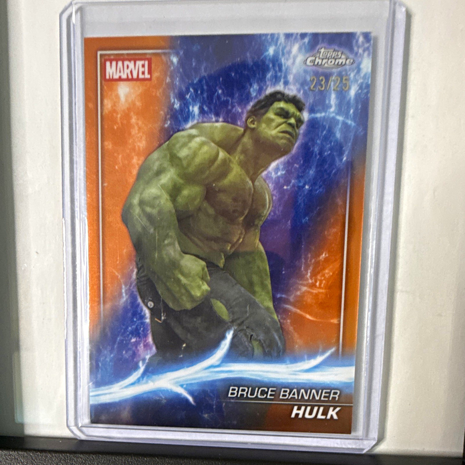 Topps 2025 Chrome Marvel Orange #27 Hulk Bruce Banner 23/25 SSP