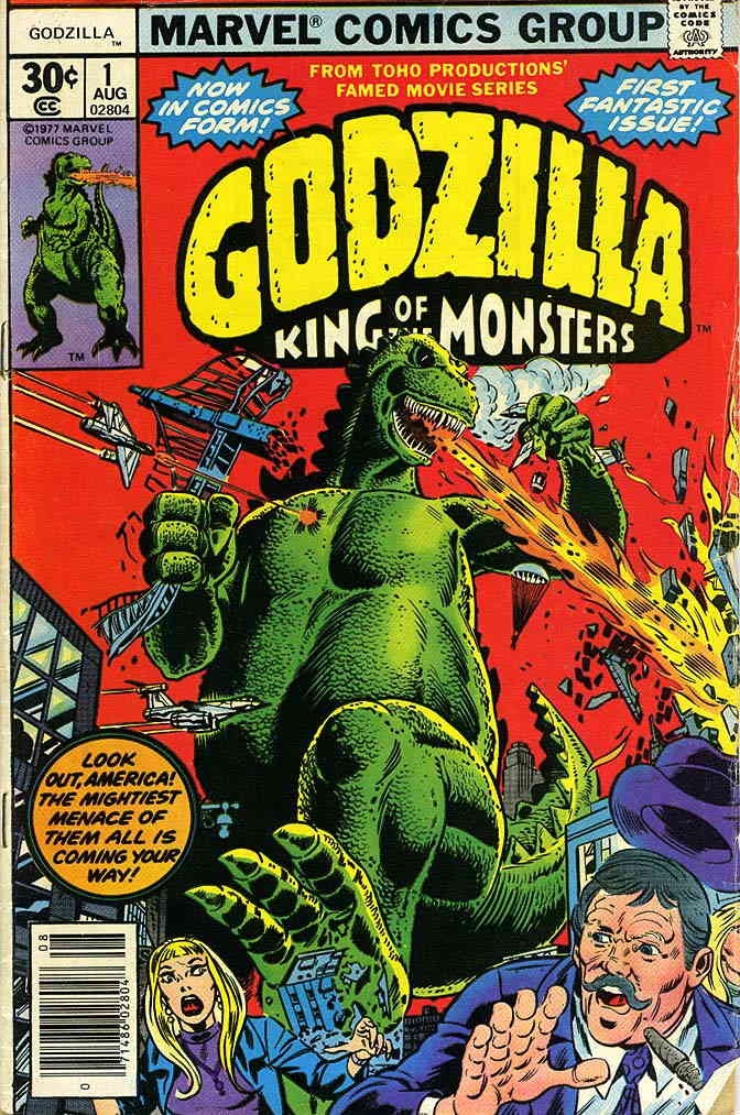 Godzilla #1 FN; Marvel | Doug Moench Herb Trimpe - w/Bag+Board