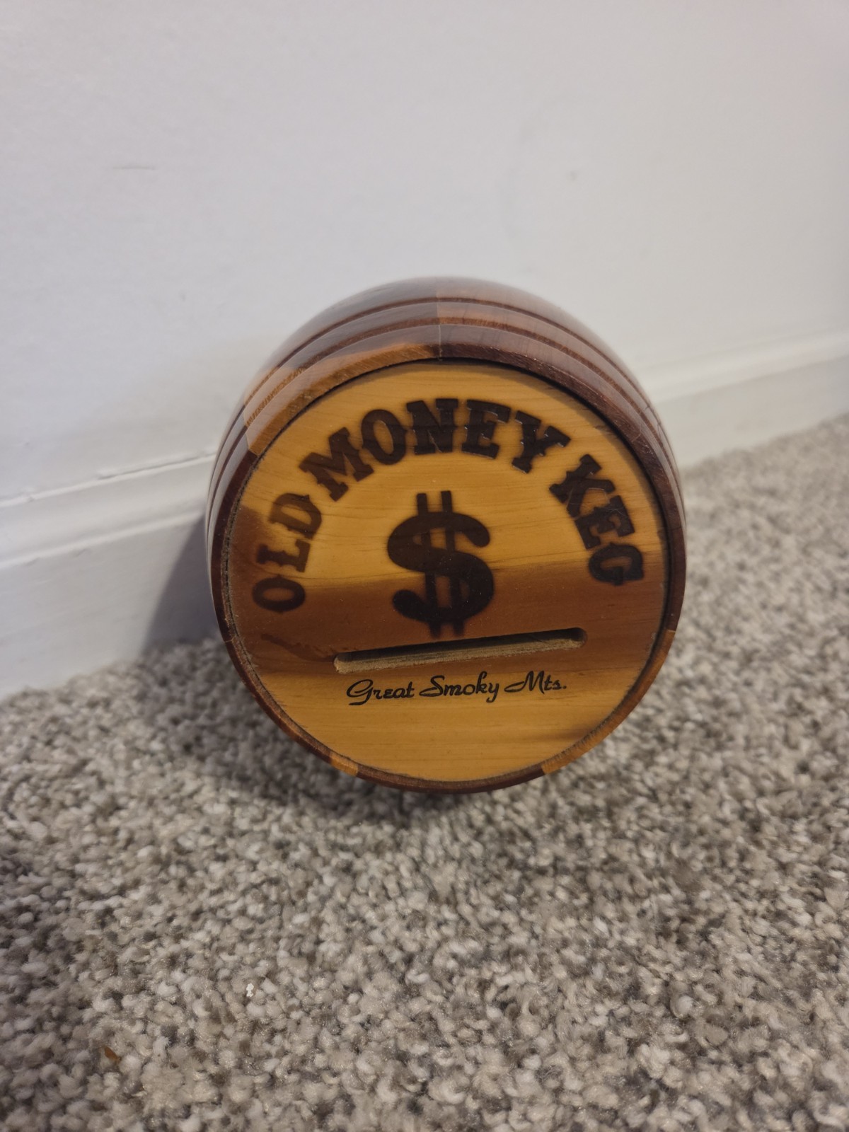 Old Money Keg Coin Bank Great Smokey Mountains 
