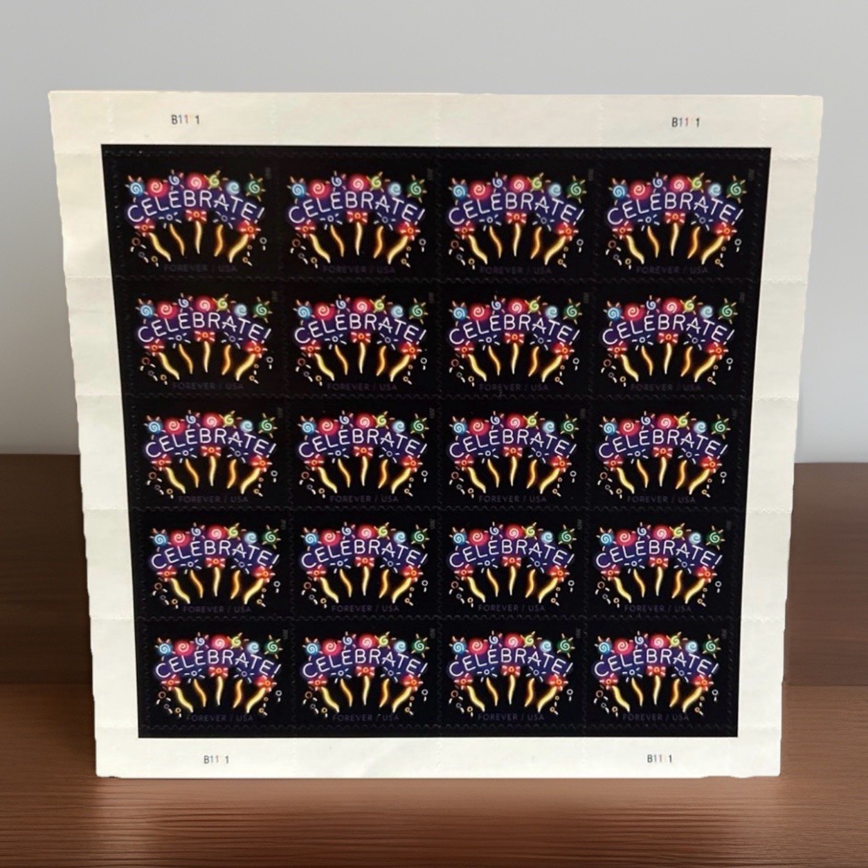 2011 USPS SHEET OF 20 FIRST CLASS LETTER STAMPS CELEBRATE 78¢