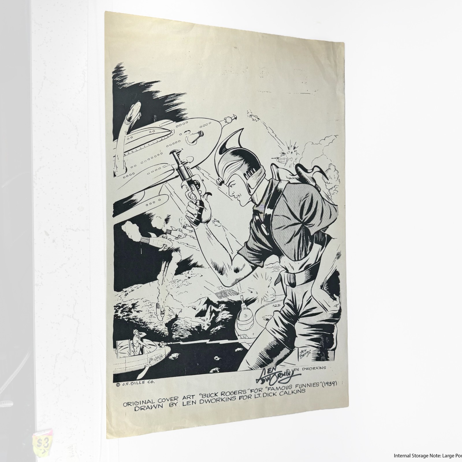 Vintage Buck Rogers Famous Funnies 1939 Len Dworkins Lt Dick Calkins HAND SIGNED