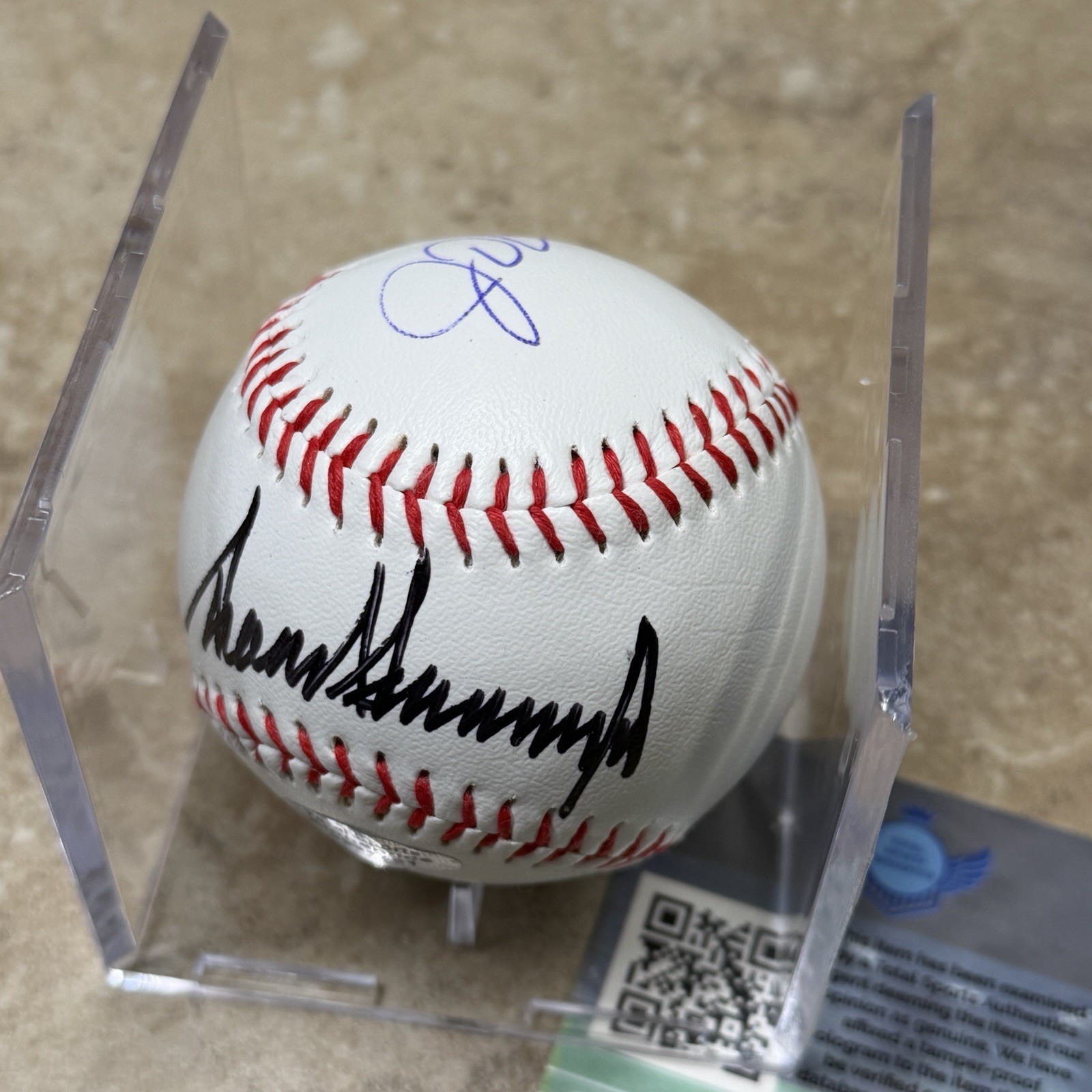 President Donald J Trump & JD Vance Signed Baseball Autographed Hologram COA