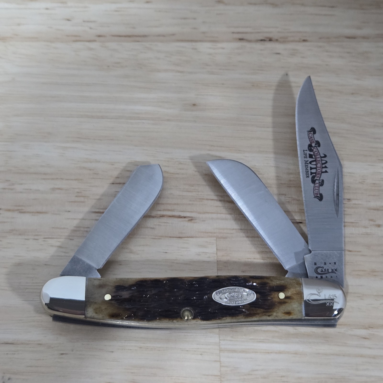 2011 Case XX 6347 SS Molasses Bone Large Stockman Case Collectors Club Life...