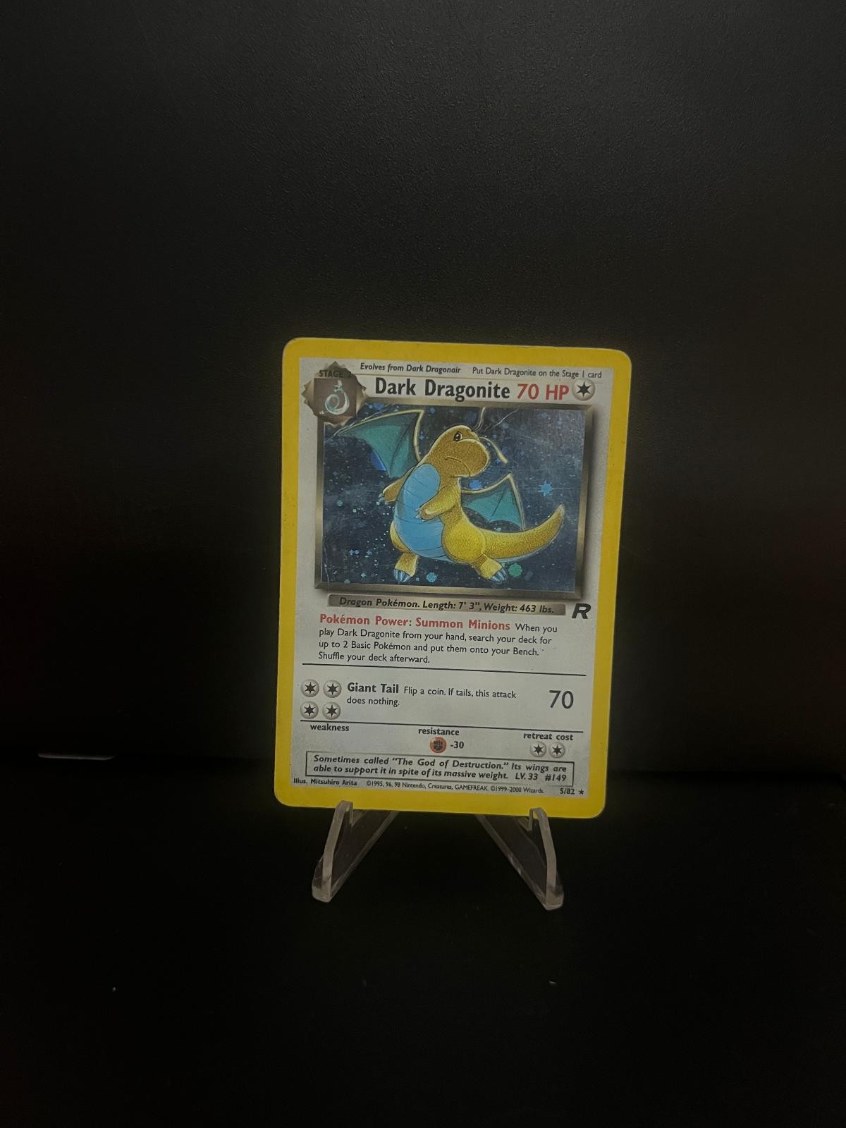 Dark Dragonite 5/82 R Team Rocket Unlimited Holo