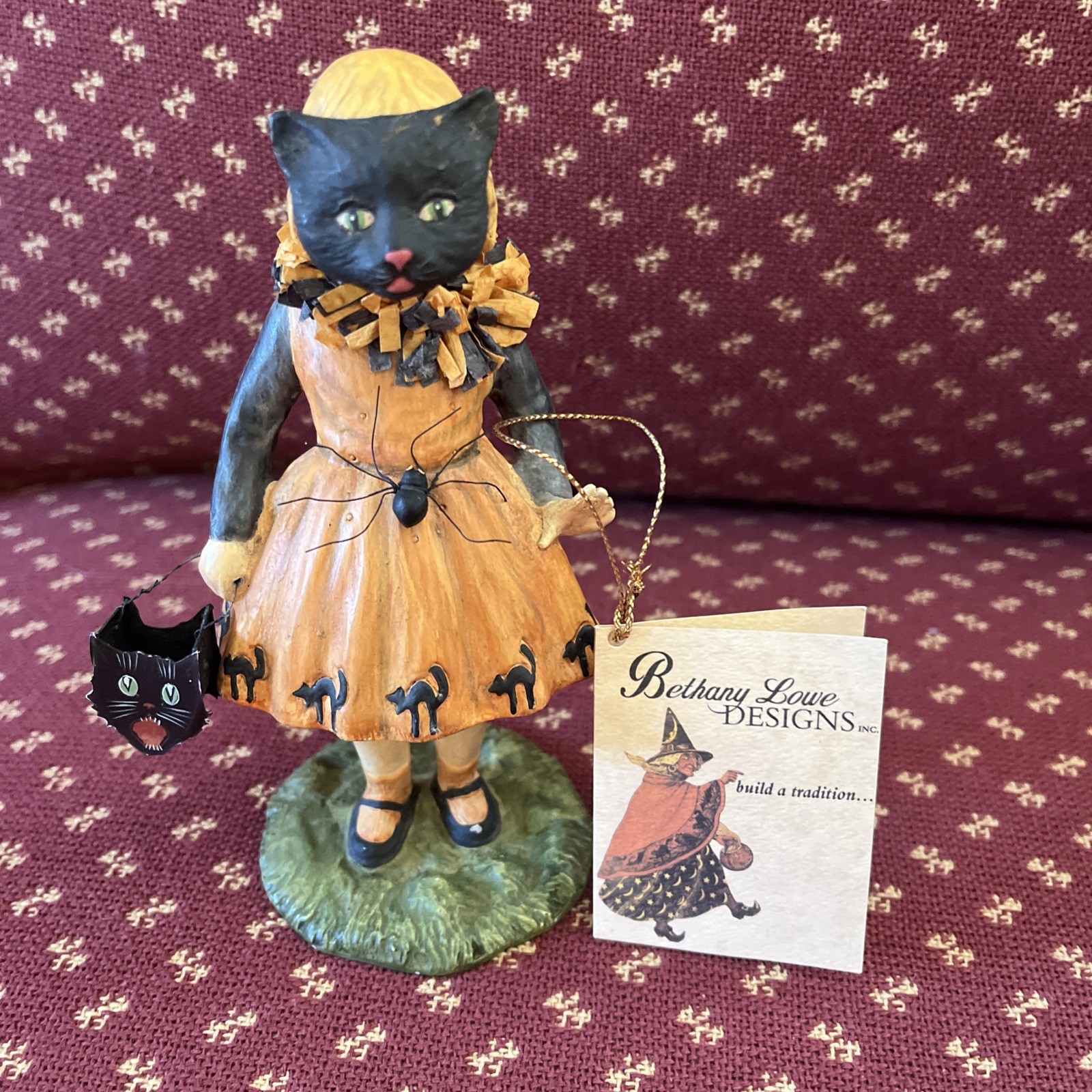Bethany Lowe Creepy Crawley Spider Halloween Girl HTF Retired