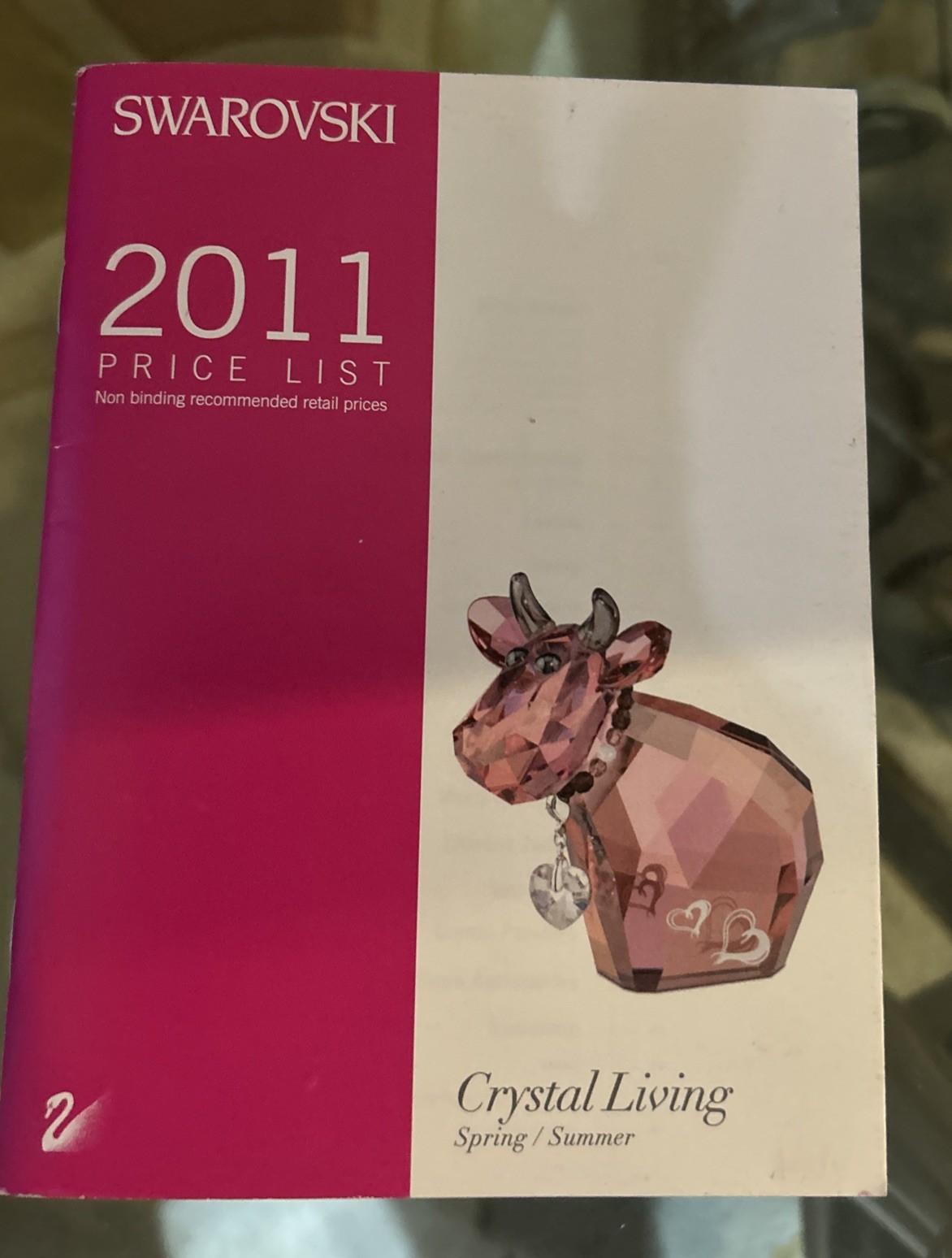 Swarovski 2011 Price List Brochure Crystal Living Spring Summer 45 Pages