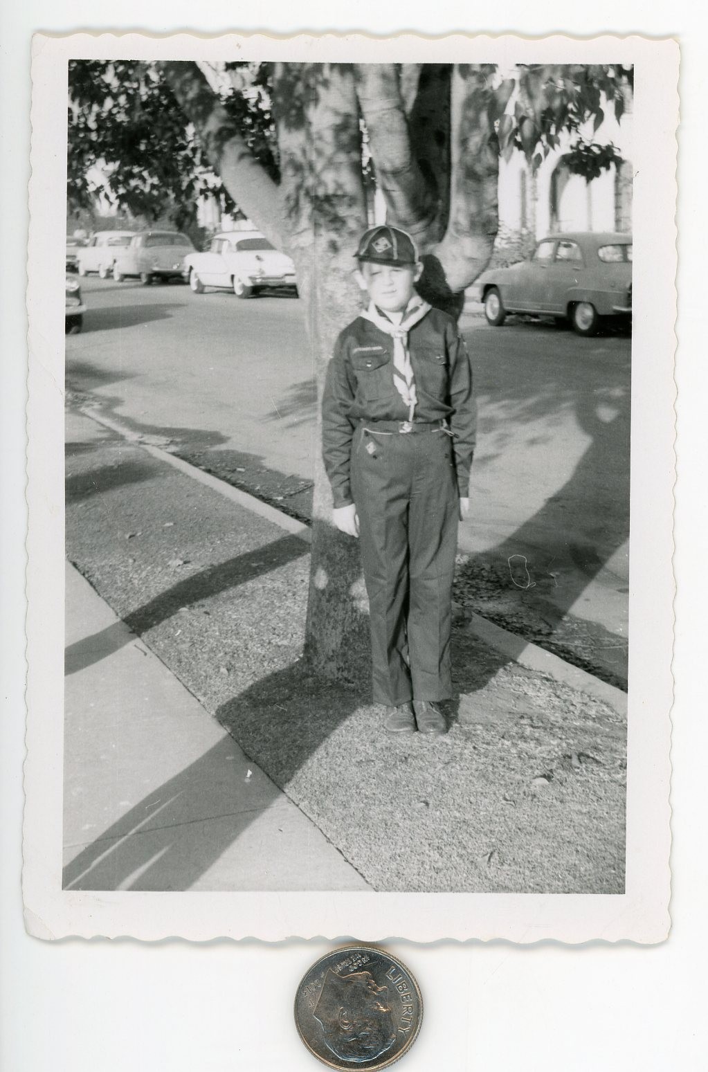 Old 1950s photo / Billy Caught by CIA - Some BOY SCOUTS Don't Deserve Blindfolds