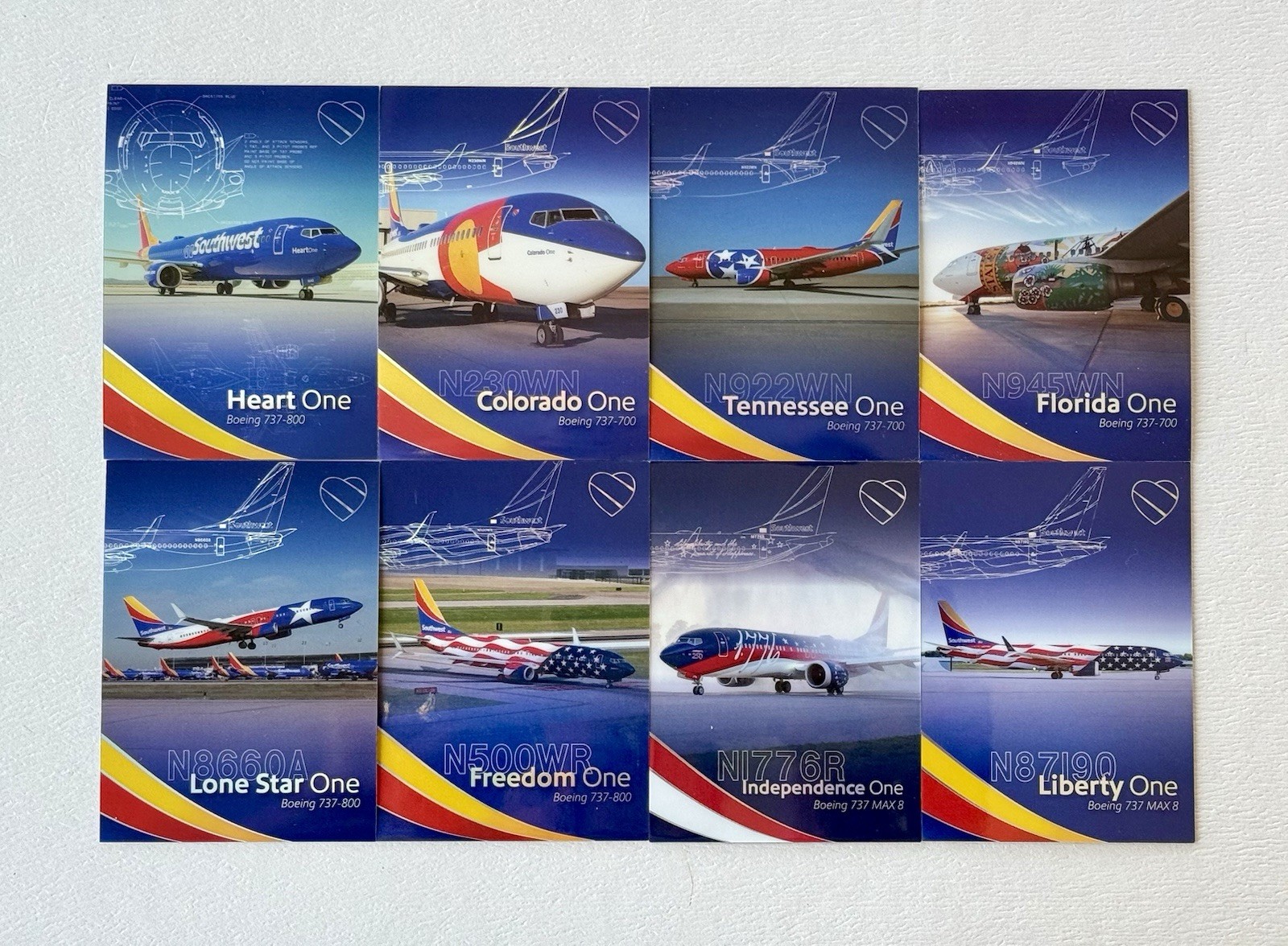 🔥Southwest Airlines Trading Cards Full Set w/ protector