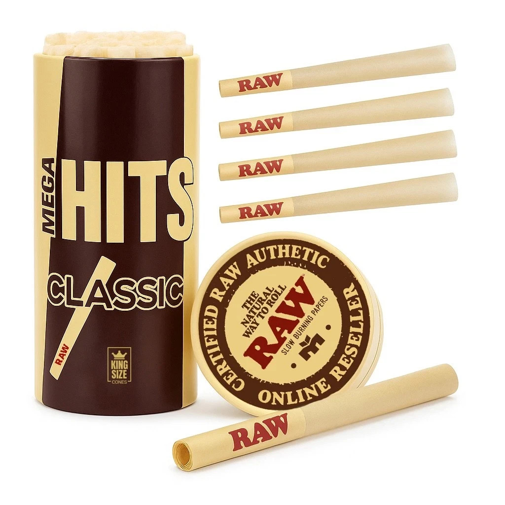 RAW Classic King Size Pre Rolled Cones | 100 Pack