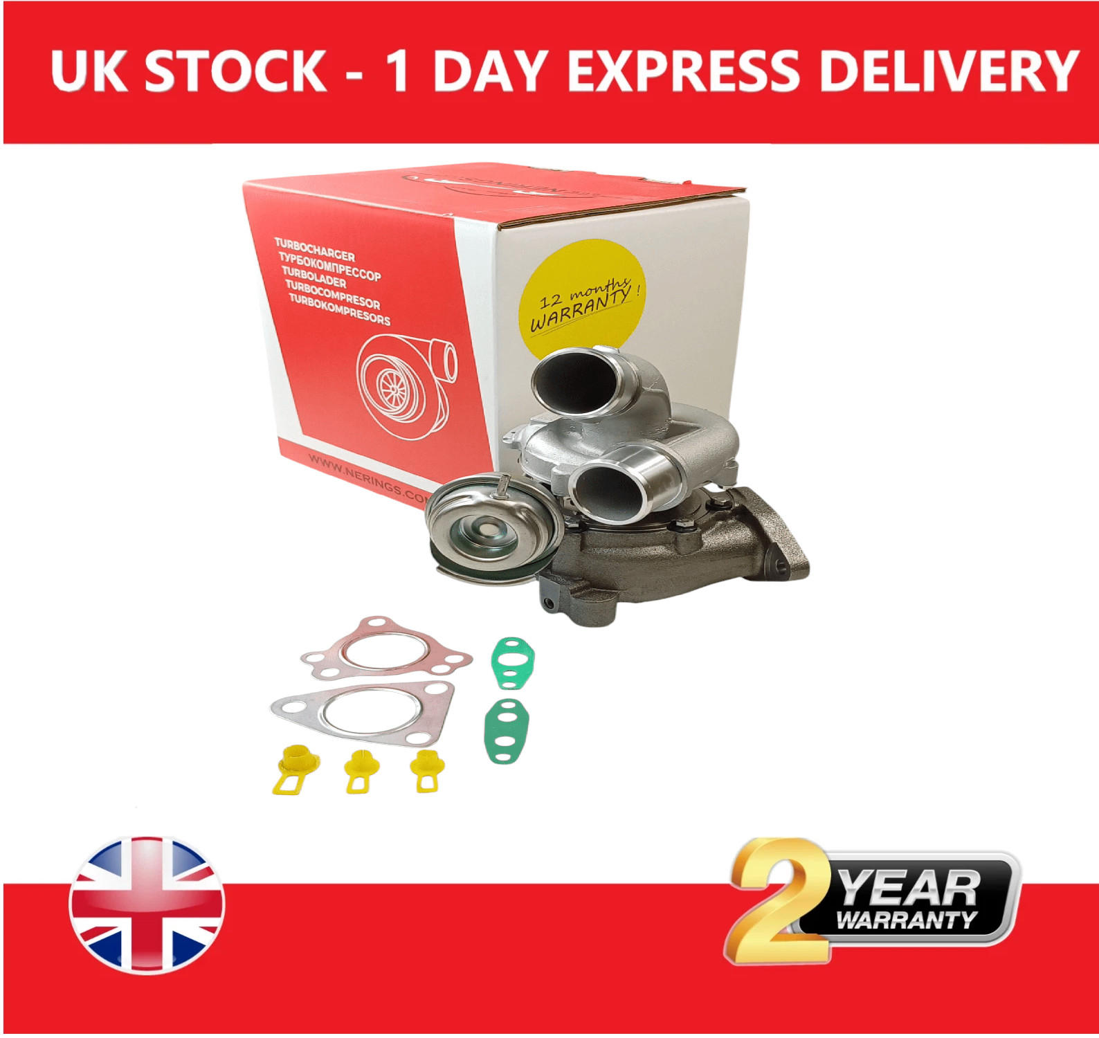 Turbocharger for Toyota Avensis Corolla 2.0D 85kw 2002-2009 + Gasket Kit