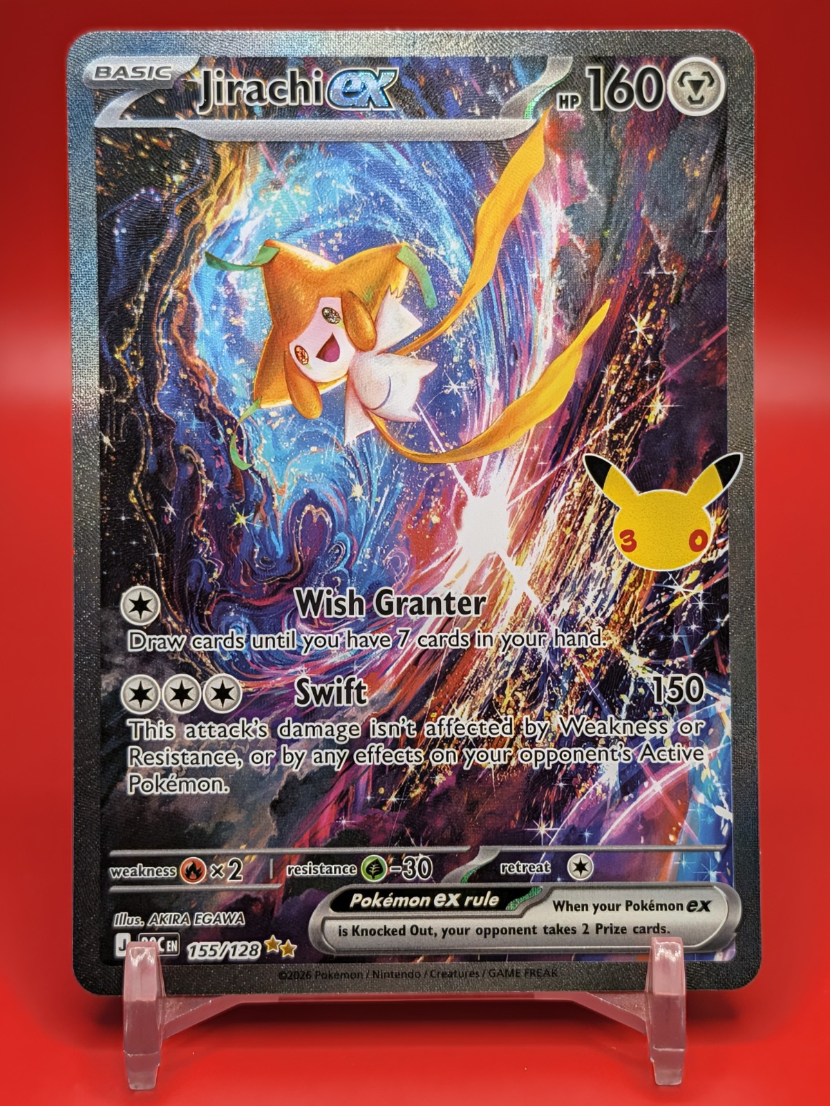 Pokémon 30th Anniversary Celebration : Jirachi ex SIR 155/128