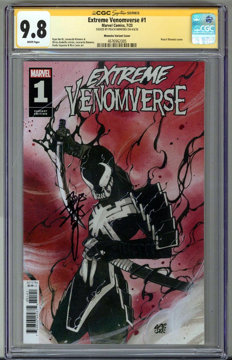EXTREME VENOMVERSE #1 CGC 9.8 SS SIGNED PEACH MOMOKO VARIANT COVER LOW POP RARE