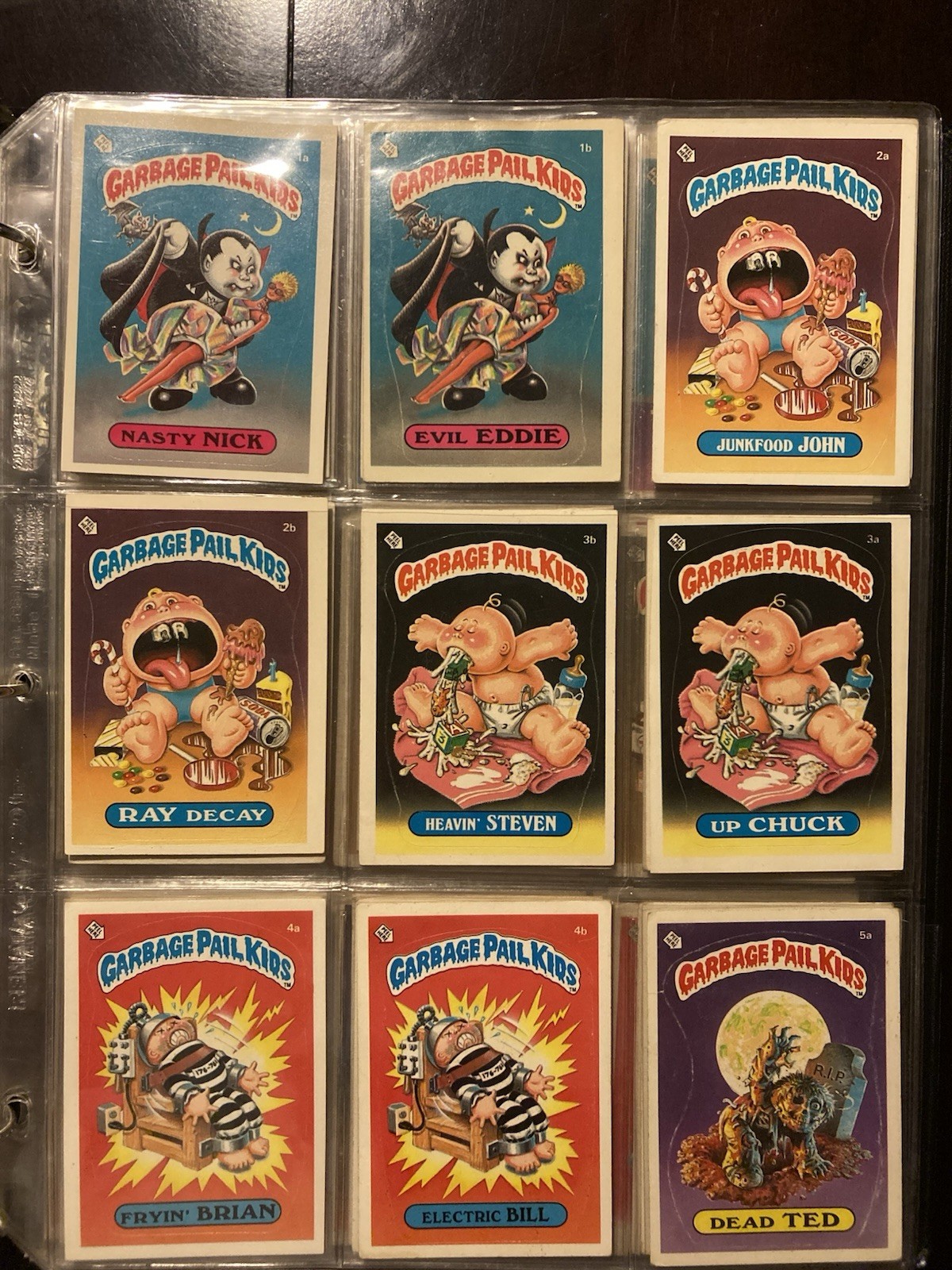 1985 Topps Garbage Pail Kids Series 1 Complete 82 Card Set Nasty Nick GPK OS1