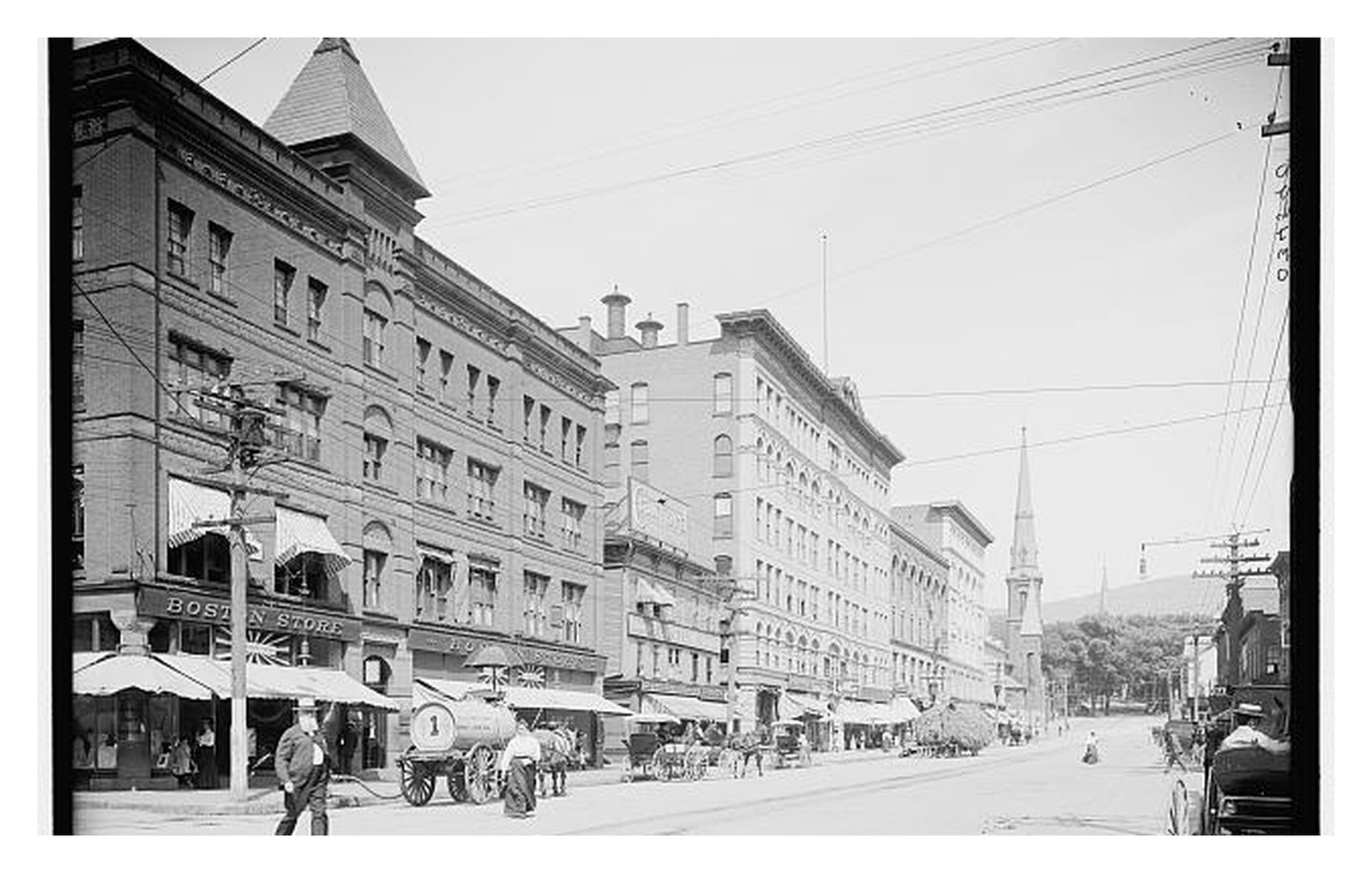 North Adams Massachusetts Main Street Standard Postcard