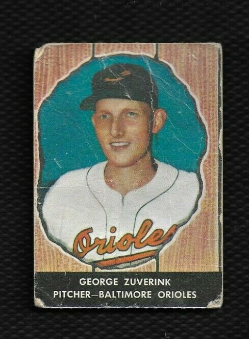 1958 Hires Root Beer George Zuverink w/o tab Baltimore Orioles