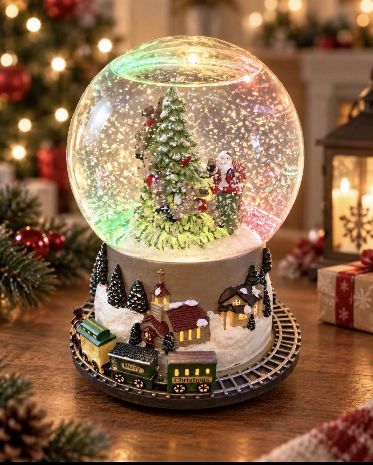Festive Voice Musical Snow Globe Moving Train Lighted Christmas 2025 Walgreens