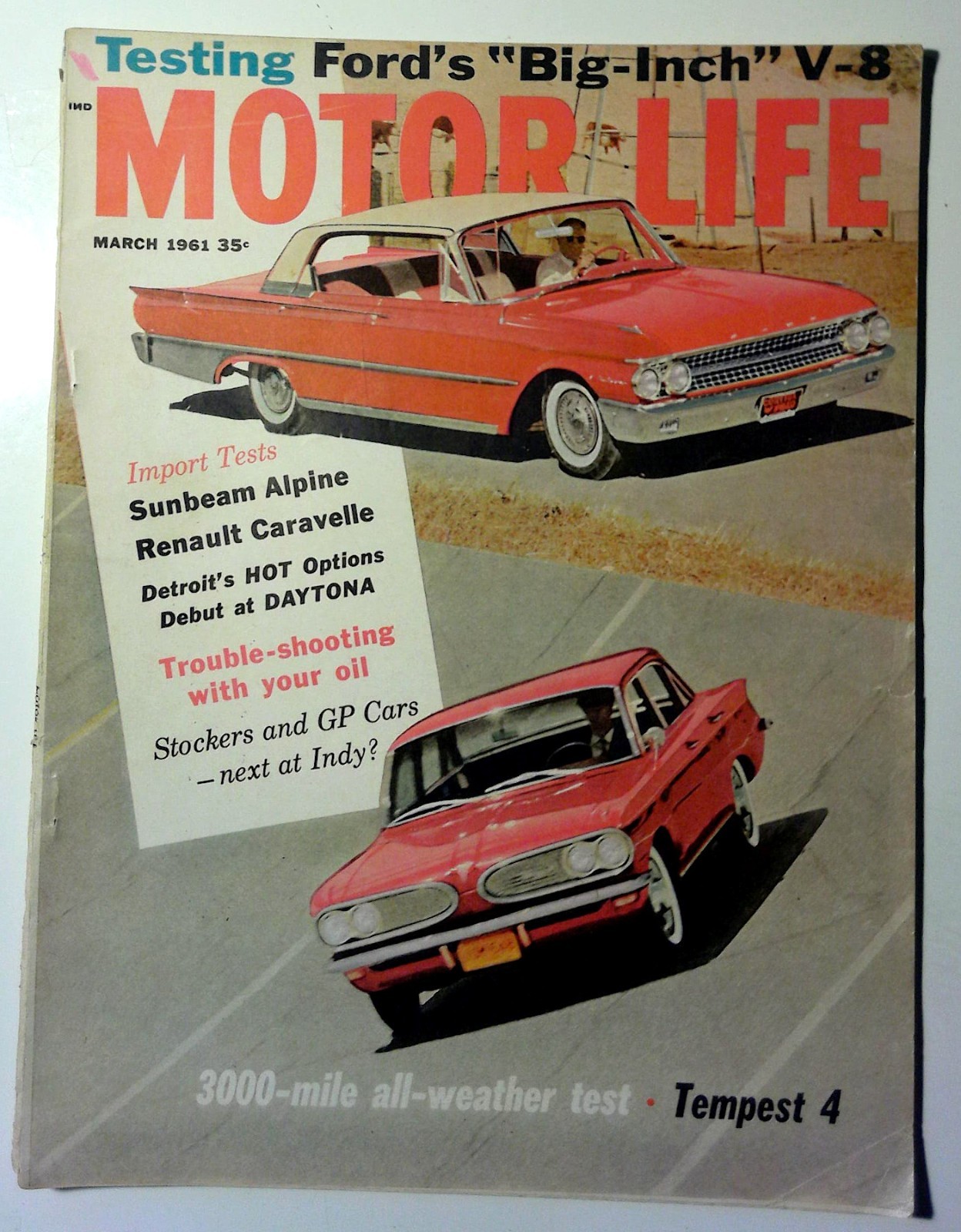 Motor Life Vintage 1961 Car Magazine Vol. 10 No. 8 March Illustrated Sunbeam