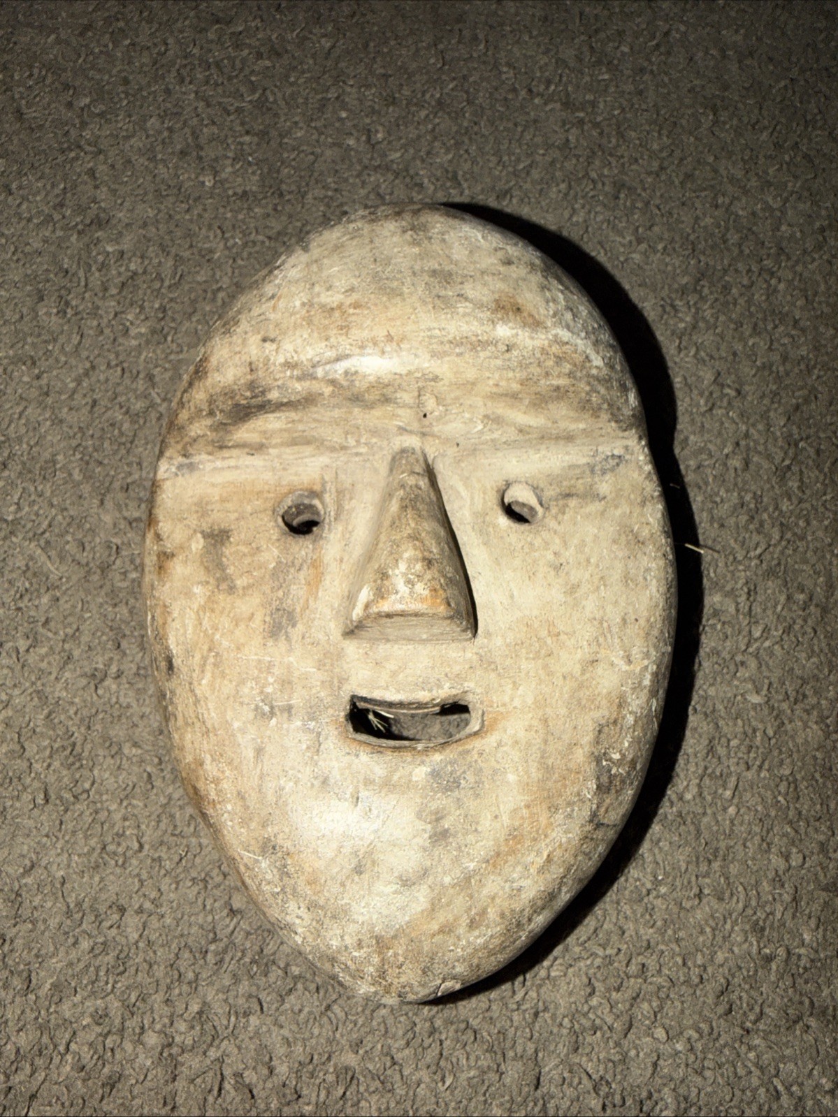 Lega Style Carved Wooden Mask Handcrafted African Tribal Art Wall Hanging Decor