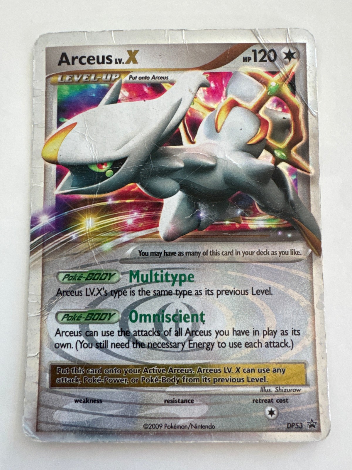 Pokemon TCG Arceus Lv. X DP53 Black Star Promo Holo L@@K