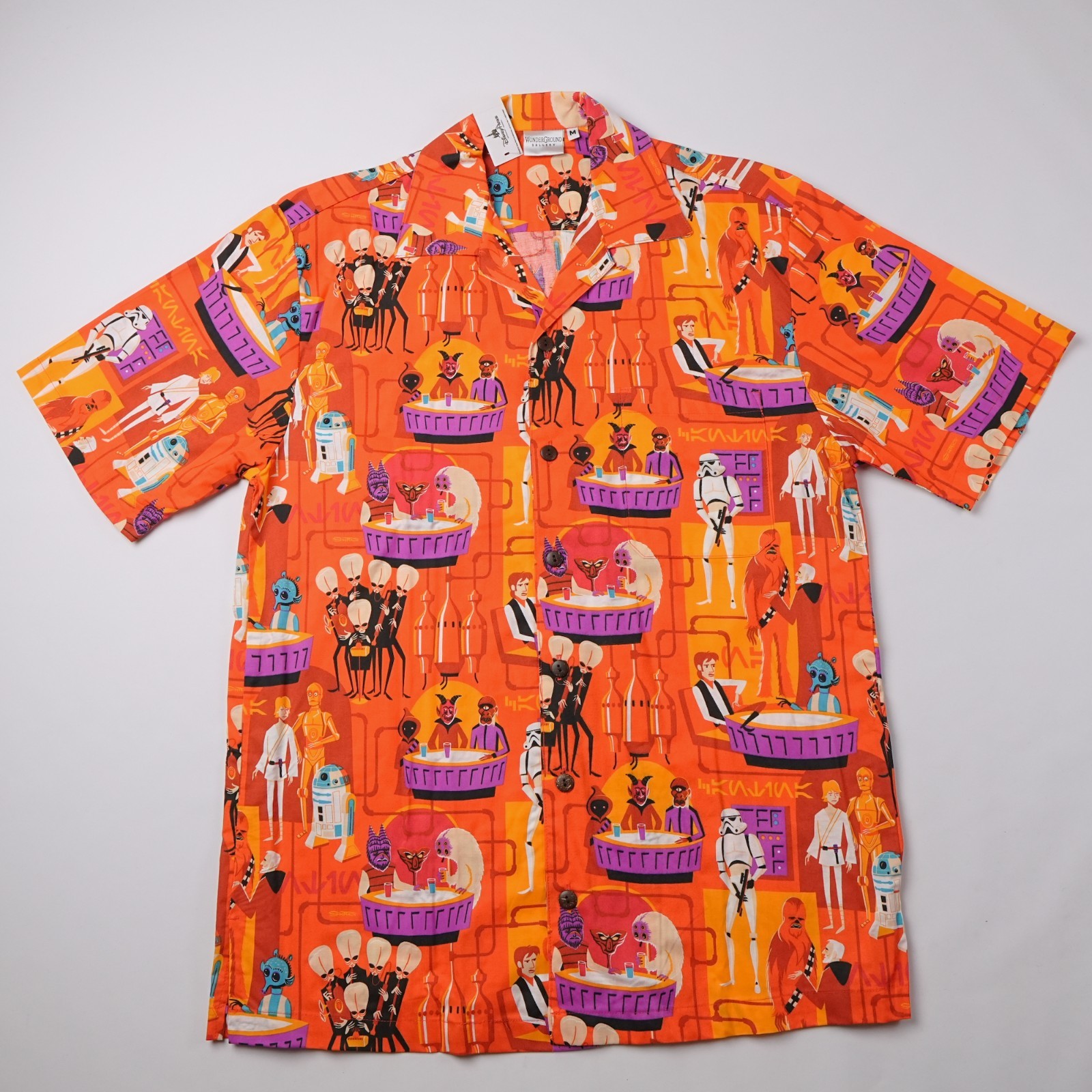 Disney WonderGround Star Wars Shirt Mens Medium SHAG A Wretched Hive Aloha NWT