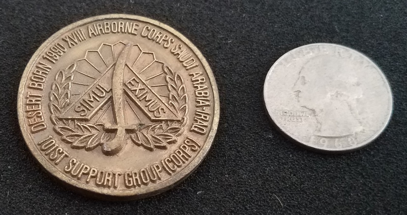 HISTORIC Desert Storm 101st Airborne Division Army Gulf War 1990 Challenge Coin