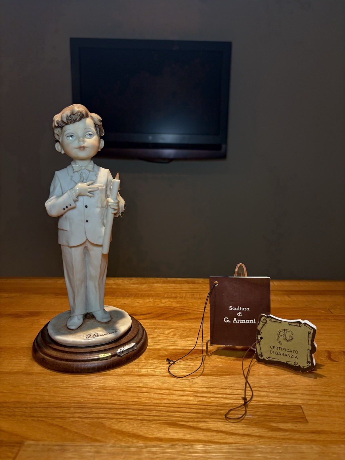 Vintage 1998 Armani First Communion RARE Figurine Statue Made In Italy w/ COA