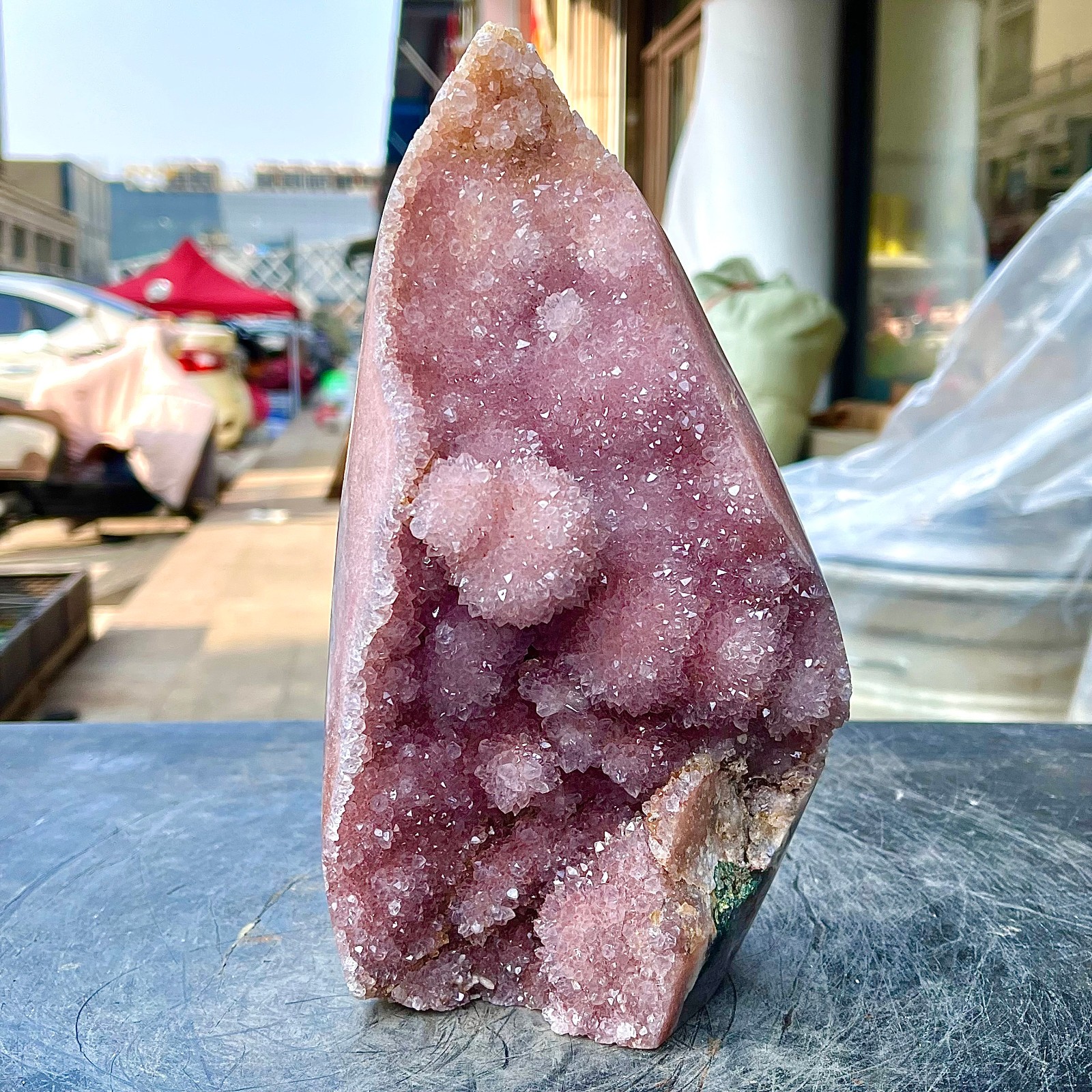 4.29LB Natural light pink amethyst with personalized spiritual therapy