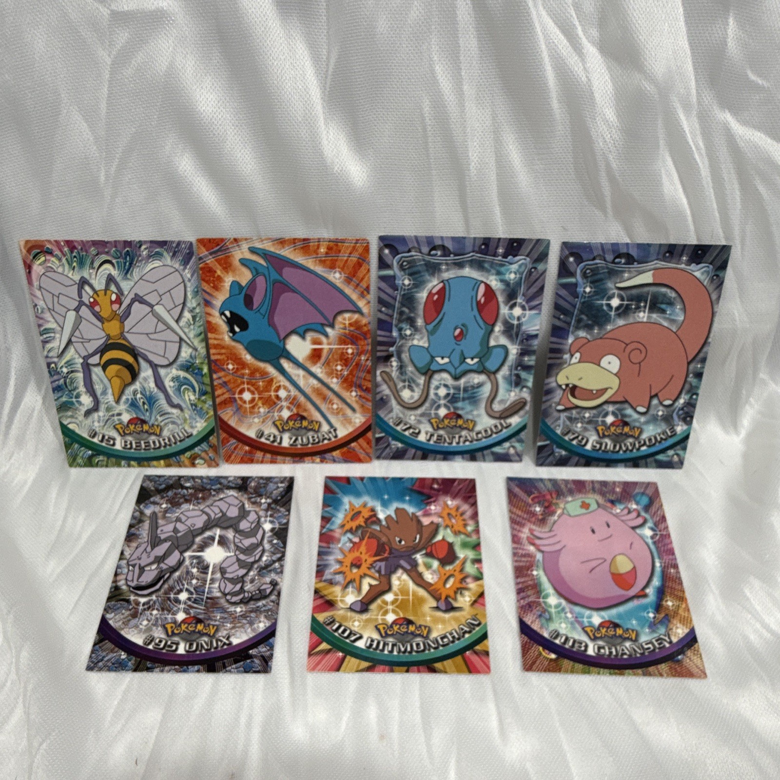 Topps 1999 Pokémon TV Animation Edition Holographic Lot 7 Beedrill Onix