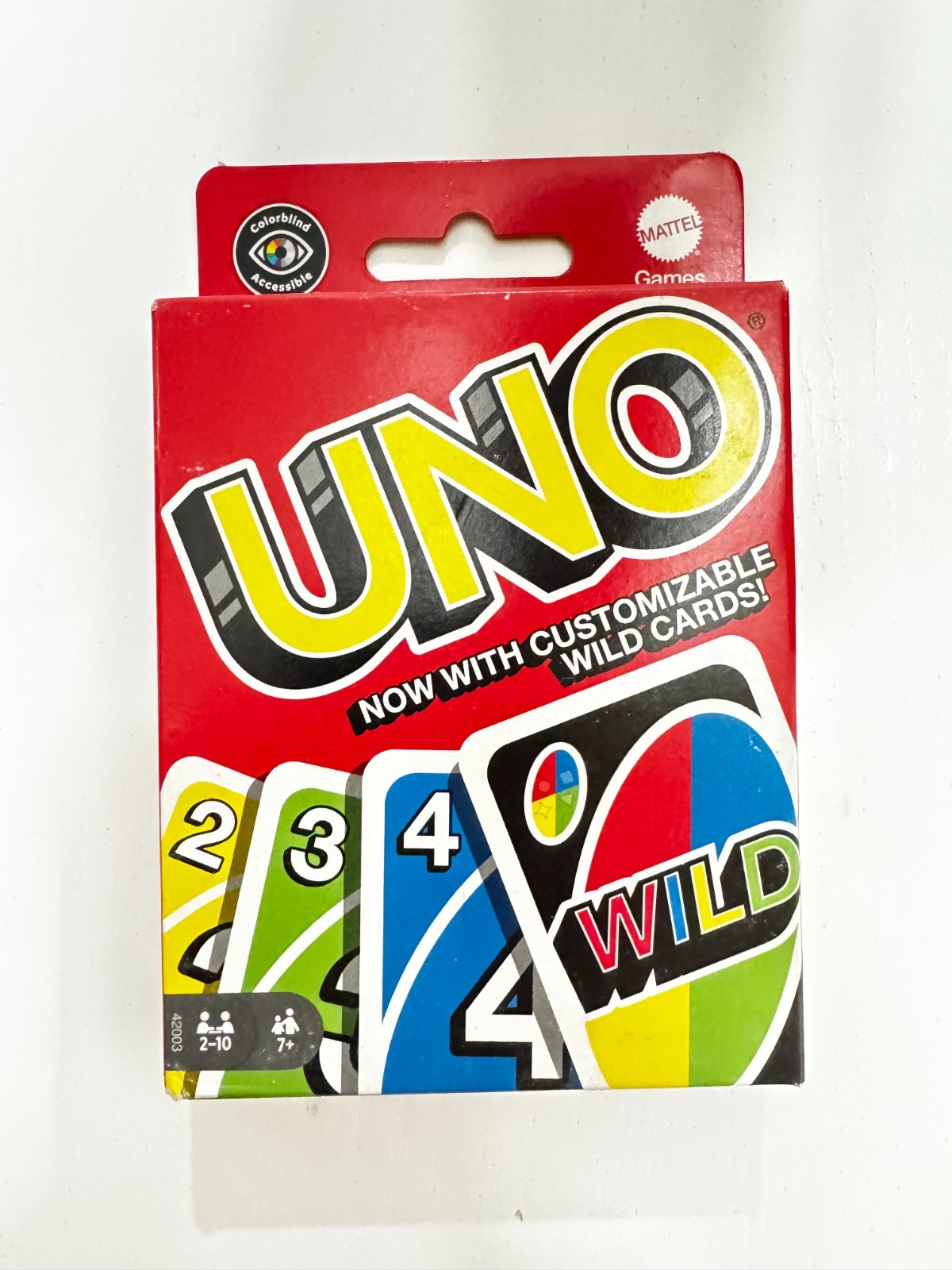 UNO Classic Card Game Mattel 112 Cards 2-7 Players Customizable Wild