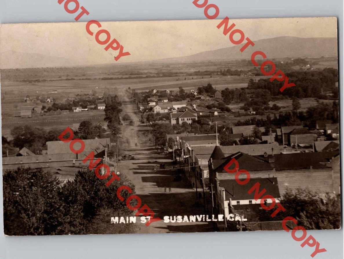 c1910 Main St Street SUSANVILLE California CA Lassen County RPPC Real Photo