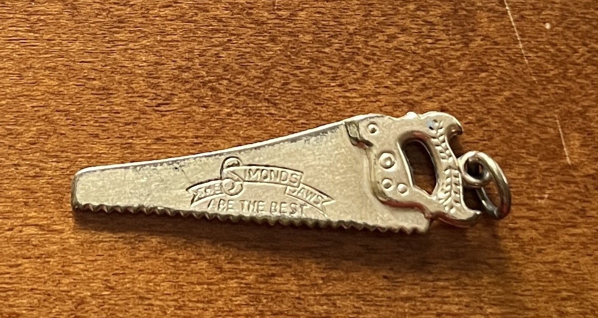 Vintage Simonds Saws Are The Best Advertising Charm 1-1/2