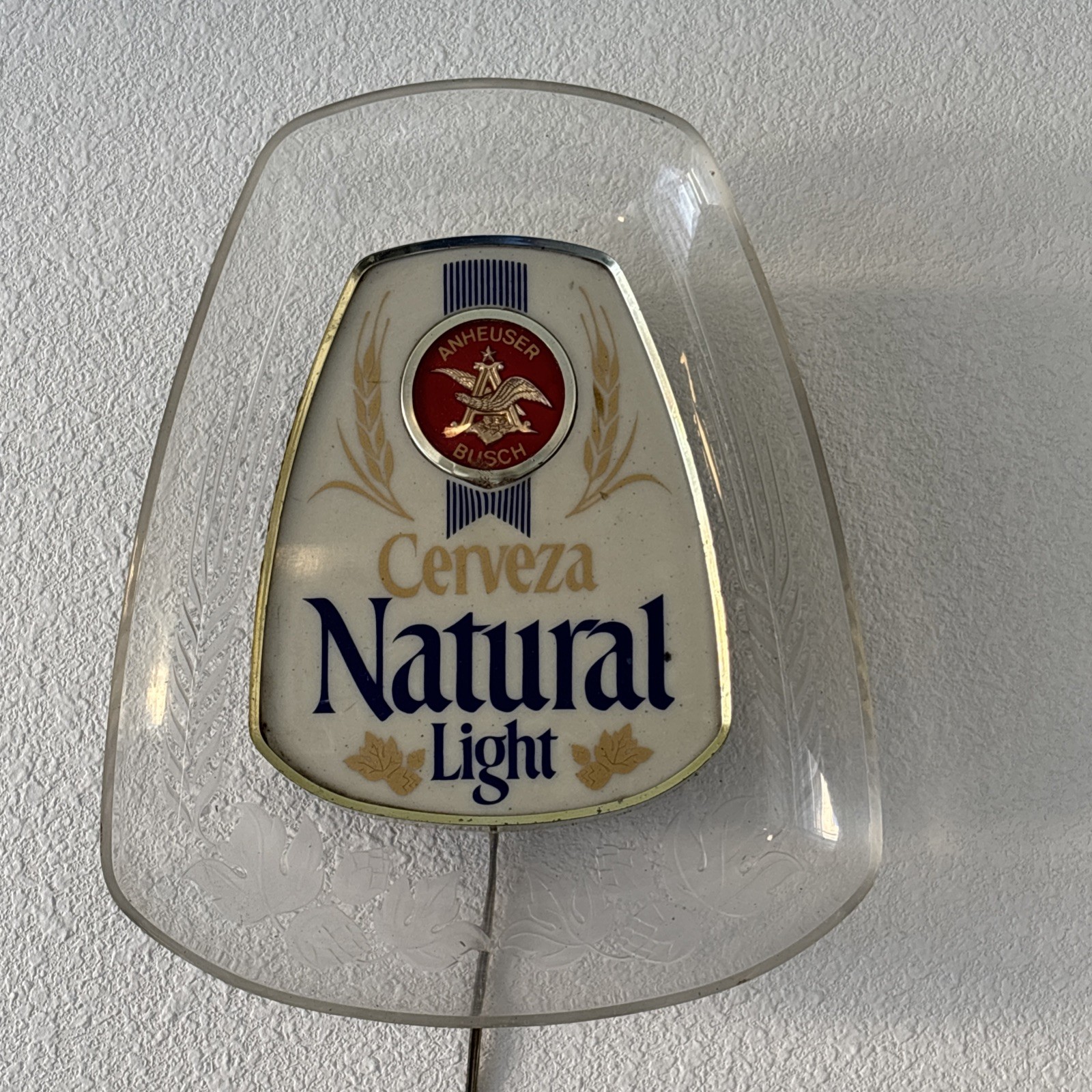 Vintage 1980's NATURAL LIGHT Beer Sign Anheuser-Busch NATTY LIGHT Bar Recroom