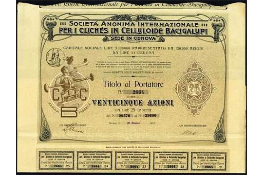 1907 * GENOA * BACIGALUPI ORIGINAL VINTAGE ACTION AUTHENTIC AND RARE