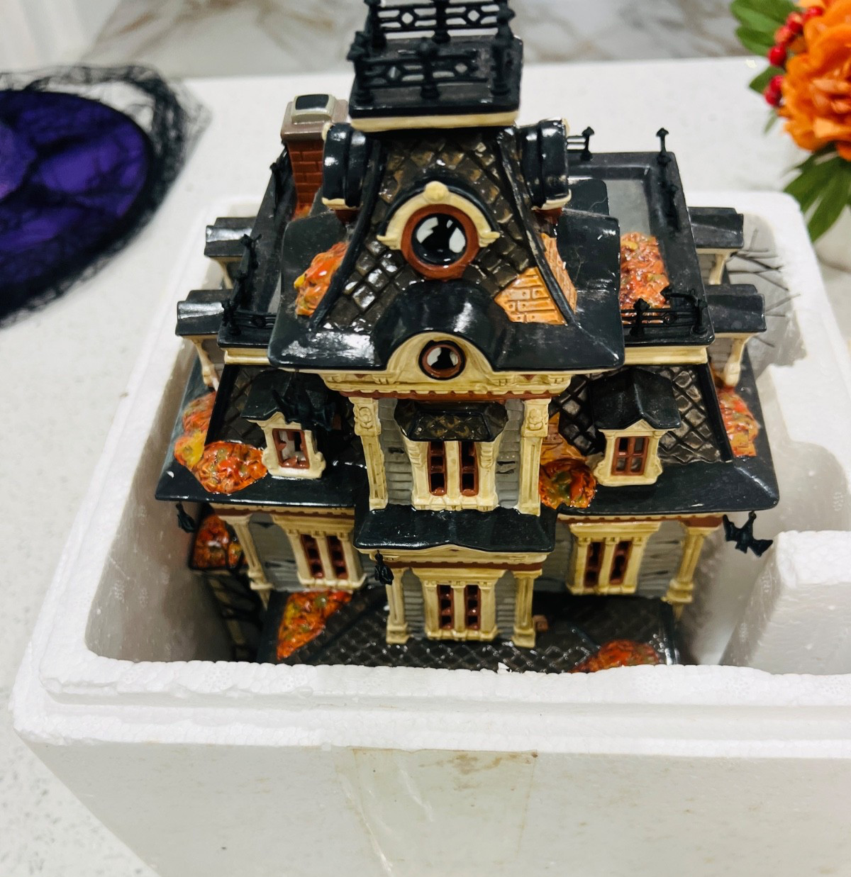 Department 56 Grimsly Manor Halloween Snow Village 56.55004,  No Lights or Sound
