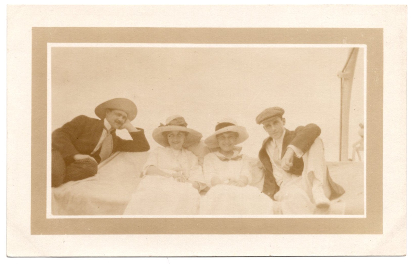 RPPC of a Group of Friends all Wearing Cool Hats