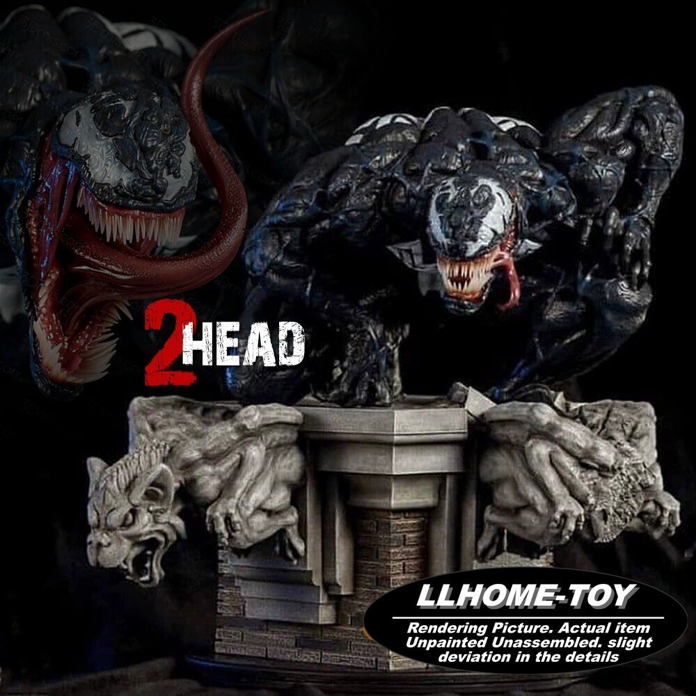 1/6 33CM Venom Spiderman Model Unpainted 3d Print GK Statue Unassembled Figure