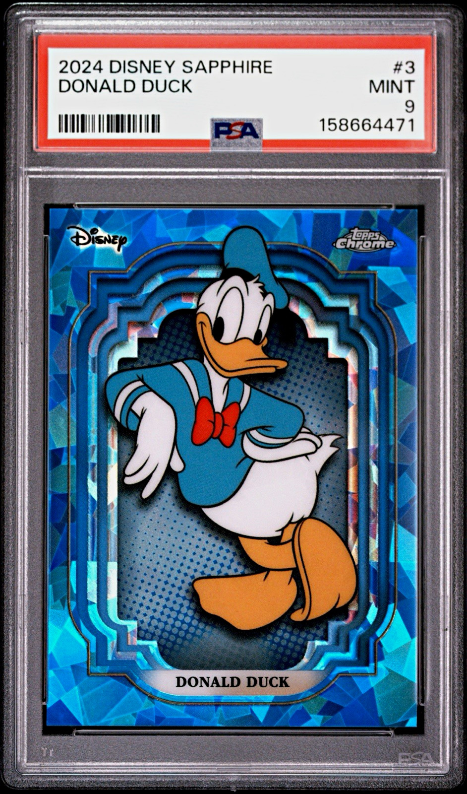Topps 2024 Disney Sapphire (2024) Donald Duck #3 Base Set PSA 9