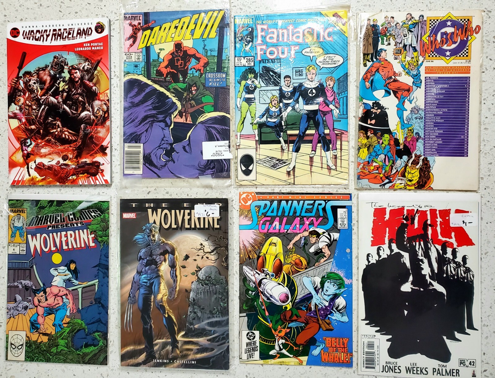 8x MARVEL Comic Lot HULK WOLVERINE DAREDEVIL '69-'71 RARE Sleeved GOOD Condition